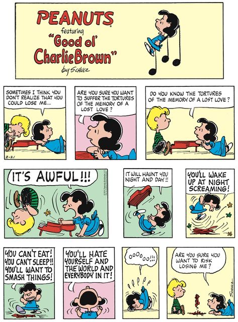 Peanuts by Charles Schulz for Sun 21 Feb 2021 Charles Schulz Quotes, Peanuts By Schulz, Cinema Quotes, Snoopy Comics, Lucy Van Pelt, Charlie Brown Snoopy, Peanuts Comic Strip, Snoopy Funny, Charles Schulz