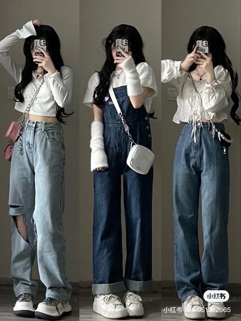 #fashion #chinesestreetfashion #outfits #outfitideas #tiktok #streetwear #styletips A Woman, Overalls