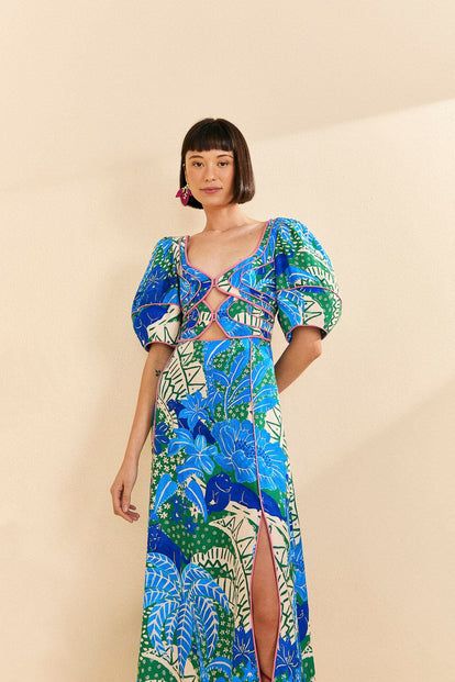 New In – FARM Rio Farm Rio Green Dress, Tropical Elements, Work Meetings, Green Jungle, Printed Dresses, Green Brands, Guest Dress, Green Midi Dress, Farm Rio