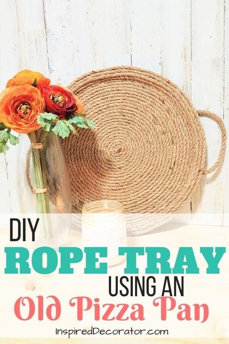 Diy Woven Tray, Diy Rope Tray, Retirement Hobbies, Twine Crafts Diy, Lake Vibes, Diy Recycled Projects, Twine Crafts, Rope Bowls, Rope Projects