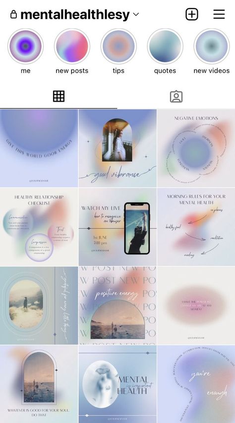 Aura Instagram Feed, Gradient Instagram Feed, Reiki Instagram Feed, Astrology Instagram Feed, Spiritual Instagram Feed, Spiritual Social Media, Tarot Instagram Feed, Gradient Social Media, Gradient Pastel