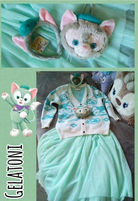 #Gelatoni #Duffy #Disneyland #TokyoDisneySea #disneybounding Rundisney Outfits, Christmas 50s, 80s Disney, Duffy And Friends, Duffy The Disney Bear, Disney Souvenirs, Disney Bear, Cosplay Cute, Disney Outfit