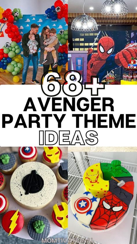 Looking for the ultimate Avengers Birthday Party ideas?! We've got you covered with these epic Avengers Party ideas! From decorations to themed party favors, we've got you covered. Create a superhero atmosphere with Avengers Party decorations that will wow your little guests. With vibrant colors and iconic symbols, your Avenger-themed party decor will set the stage for a memorable celebration. Avengers Party Ideas, Diy Avengers, Avengers Party Decorations, Avengers Birthday Party Decorations, Avengers Decorations, Create A Superhero, Marvel Birthday Party, Marvel Party, Hulk Birthday