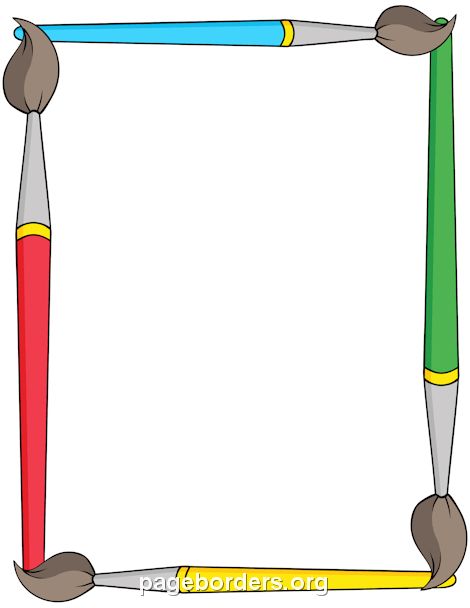 Paint Brush Border Free School Borders, School Border, Printable Border, Border Templates, School Frame, Page Borders Design, School Clipart, Page Borders, Borders And Frames