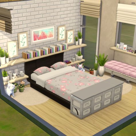 Basegame Bedroom Sims 4, Sims 4 Basegame Rooms, Sims 4 Basegame Bedroom, Basegame Sims 4, Sims4 Room Ideas, Sims 4 Base Game Room Ideas, Young Adult Bedroom, Sims 4 Houses Layout, Lotes The Sims 4