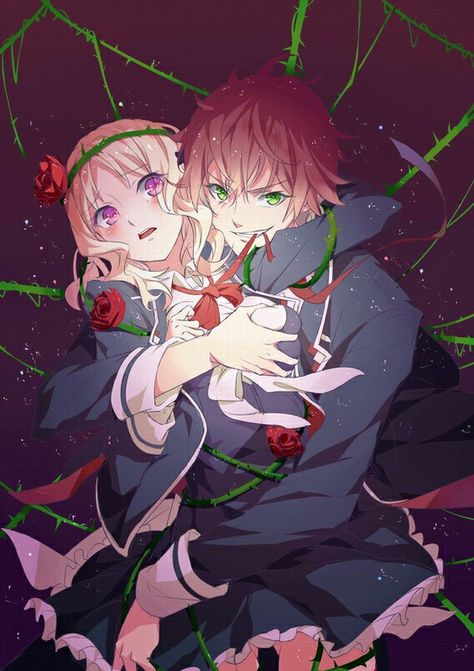 Vampire Yui And Ayato, Anime Diabolik Lovers, Diabolik Lovers Ayato, Diabolik Lovers Wallpaper, Ayato Sakamaki, Watching Anime, Reading Manga, Anime Show, Lovers Pics