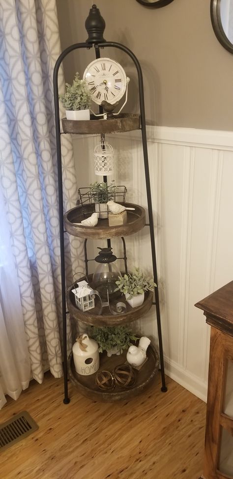 4 Tiered Tray Hobby Lobby, Hobby Lobby Round Tiered Shelf, Hobby Lobby Tiered Shelf, Round Tiered Shelf, Tiered Shelf Decor, Hobby Lobby Shelf Decor, Corner Shelf Decor, 5 Tier Shelf, Hobby Lobby Shelf