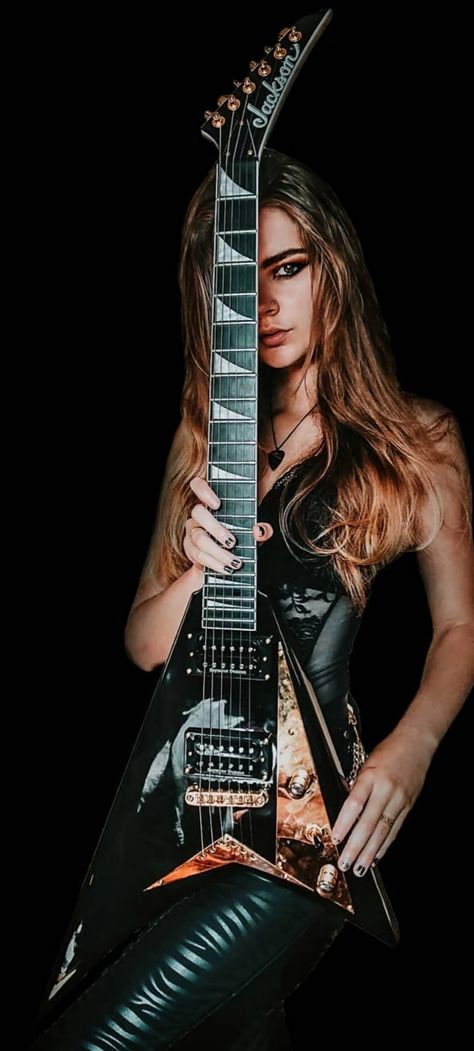 Guitar Photoshoot, Piano Photoshoot, Outlaw Women, Female Guitarists, Playing An Instrument, Rock And Roll Girl, Jackson Guitars, Metal Chicks, Guitar Photos