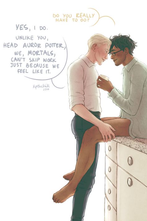 UptheHill Darry Fanart, Drarry Fanart, Harry Draco, Gay Harry Potter, Harry Potter Feels, Harry Potter Comics, Draco Harry Potter, Harry Potter Draco Malfoy, Harry Potter Ships