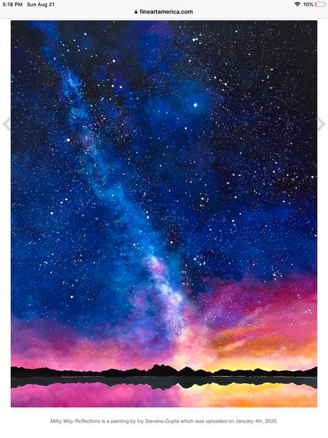 Galaxy Art Painting, Galaxy Painting Acrylic, Night Sky Painting, Watercolor Galaxy, Space Painting, Art And Painting, Galaxy Painting, Sky Painting, 수채화 그림