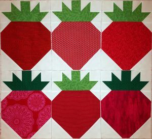 Strawberry Quilt Pattern Free, Strawberry Quilt Block Free Pattern, Strawberry Quilts, Strawberry Quilt Block, Fruit Quilt, Strawberry Quilt, Strawberry Cards, Strawberry Social, Quilt Crafts