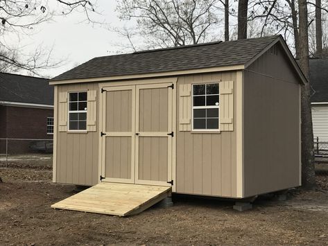 Shed Ramp, Prefab Sheds, Shed Landscaping, Build A Shed, Out Of Space, Garden Sheds, Building A Shed, Wooden Garden, Garden Shed