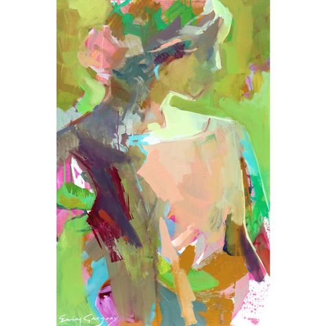 Erin Gregory Art, Erin Gregory, Abstract Figure Art, Abstract Portrait Painting, Soyut Sanat Tabloları, Chalk Drawings, Abstract Portrait, Art Abstrait, Painting Style