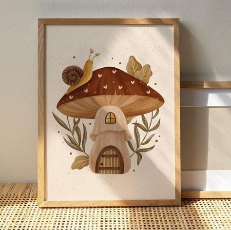 Step back in time with our Vintage Mushroom Poster. A unique piece that adds a touch of nostalgia to any room. #VintagePoster #MushroomArt #RetroDecor #NostalgicHome #PinterestVintage Poster Mushroom, Cottagecore Nursery, Decoration Creche, Deco Fruit, Mushroom Poster, Lemon Art, Home Decor Aesthetic, Forest Nursery, Nursery Room Design