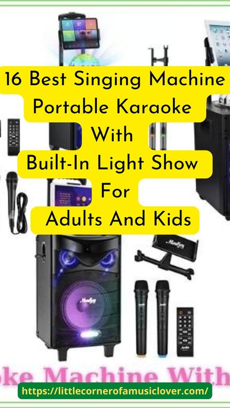 16 Best Singing Machine Portable Karaoke With Built In Light Show For Adults And Kids Best Karaoke Machine, Karaoke Machine, Kids Reading, Light Show, Karaoke, The List, Singing, Built In, Building