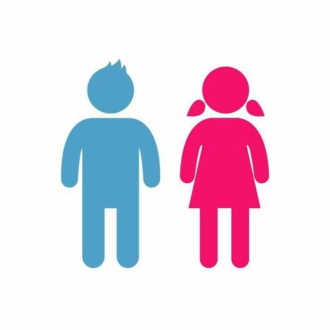 Male Female Toilet Signs, Gender Illustration, Boy Symbol, Toilet Logo, Wc Icon, Boy Or Girl Sign, Toilet Signage, Girl Symbol, Toilet Icon