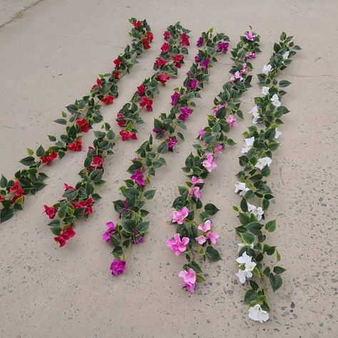 artificial flower vine for decoration Artificial Bougainvillea, Bougainvillea Flower, Flower Hanging, Artificial Flowers And Plants, Flowering Vines, Bougainvillea, Red Peppercorn, Trees To Plant, Artificial Flowers