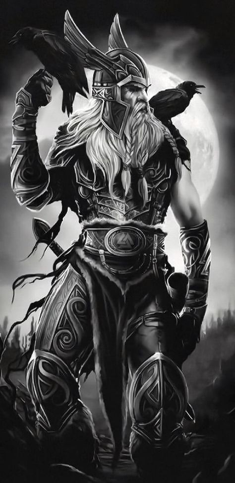 Download Odin and his ravens Wallpaper by puggaard - 05 - Free on ZEDGE™ now. Browse millions of popular god Wallpapers and Ringtones on Zedge and personalize your phone to suit you. Browse our content now and free your phone Tattoos Warrior, Vikings Design, Viking Poster, Tattoo Odin, Tattoos Polynesian, Odin Tattoo, Tattoos Shoulder, Viking Warrior Tattoos, Viking Valhalla