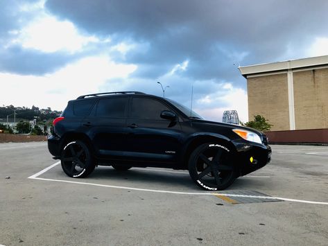 2007 Toyota RAV4 / 22” Niche Wheels With White Carte Blanch Tire Stickers / Double 5% Tinted Windows / 6000k HID Headlights / LED Fog Lights Toyota Rav4 Offroad, Rav4 Offroad, Toyota Rav4 2007, Niche Wheels, Toyota Rav, Car Paint Jobs, Led Fog Lights, Tinted Windows, Fancy Cars