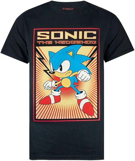 High Quality Mens Sonic The HeadgeHog T-Shirt Perfect For A Fathers Day Gift Or A Gift For Any Retro Gaming Fans In A XXL Size Made With 100% Cotton Price Is Only £23.10 Retro Style Posters, Propaganda Poster, Fan Poster, Cartoon Posters, Men's Casual Style, Propaganda Posters, Poster Retro, The Legend Of Zelda, Geometric Background