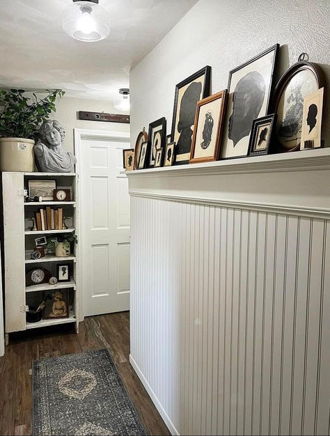 Beadboard Foyer, Entryway Beadboard Wall, Diy Wainscoting With Shelf, Beadboard Coat Rack Wall, Entryway Wayne’s Coating, Wainscoting Bathroom Wood Boards & Planks, Beadboard Accent Wall, Garage Redo, Batten Walls