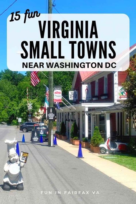 Visit 15 fun Northern Virginia small towns for local flavor, classic Main Streets, outdoor adventures, and weekend getaways near Washington DC. Middleburg Virginia, Winchester Virginia, Virginia Vacation, Best Weekend Getaways, Virginia Travel, Virginia Is For Lovers, Honey Moon, Dc Travel, Interesting History