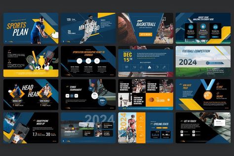 Sports Plan - Keynote Template Web Elements, Slide Template, Keynote Template, Google Slides, Vector Icons, Powerpoint Templates, Outdoor Sports, How To Plan, Sports