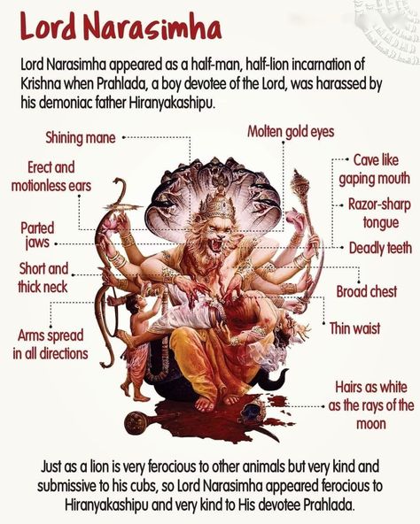 Lord Narasimha, Short And Thick, Vedic Art, Half Man, Lord Vishnu, Gold Eyes, Quick Saves, Art