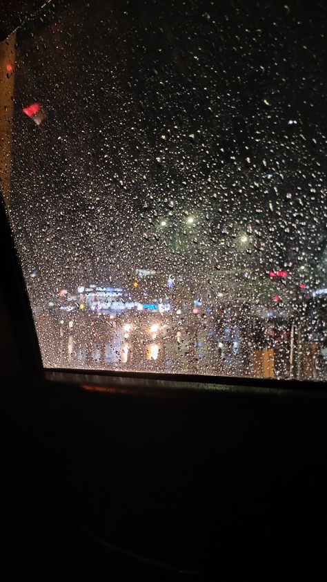 Rain through car window Car Window Raining, Rain Car Window, Rain Aesthetics, Rain Drops On Window, Rain Window, Rain Pictures, Rainy City, Raining Outside, Mercedes Car