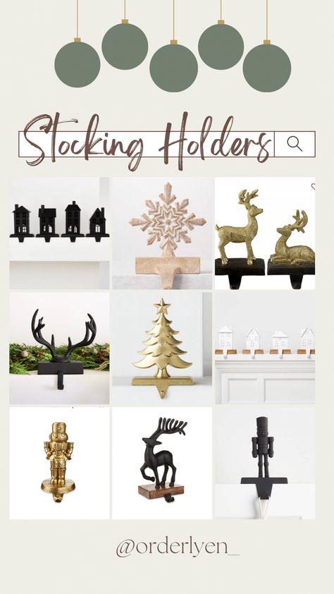 Stocking Holders Antler Stocking Holders Snowflake Stocking Holders Nutcracker Stocking Holders Nutcracker Stocking Holder, Nutcracker Stocking, Stocking Holders For Mantle, Black Deer, Christmas Mantle Decor, Stocking Holder, Christmas Stocking Holders, Stocking Holders, Christmas Trends