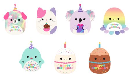 Do You Have These Squishmallows Yet? - Hamrick's, Inc. Squishmallow Cake Topper Printable, Squishmallows Birthday, Squishmallow Party, Chicken Board, Squishmallows Characters, Trendy Toys, Shape Pictures, Birthday Cake Topper Printable, Doodles Drawings