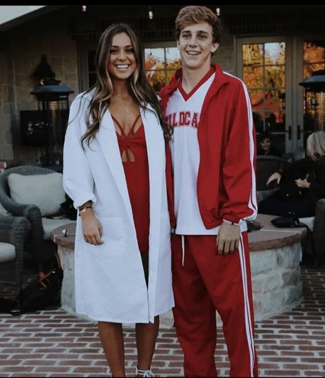 36 CUTEST Couple Halloween Costumes To Steal The Party Hsm Halloween Costumes, Gabriella Costume, Troy And Gabriella Costume, Gabriella And Troy, Cute Couple Halloween, Disney Couple Costumes, Troy And Gabriella, Unique Couple Halloween Costumes, Funny Couple Halloween Costumes