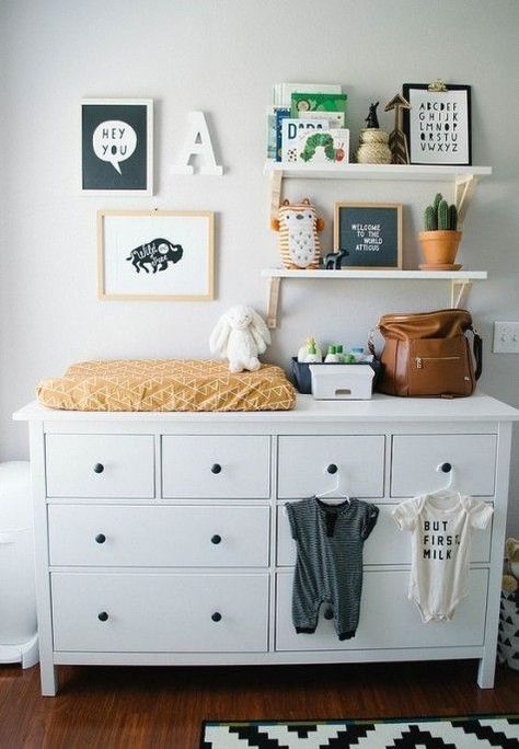 #furnitureideas #ikea #hacks #ikeafurniturehacks Ikea Nursery Hack, Nursery Hacks, Ikea Desk Hack, Ikea Nursery, Baby Boy Room Decor, Ikea Furniture Hacks, Nursery Baby Room, Furniture Hacks, Baby's Room