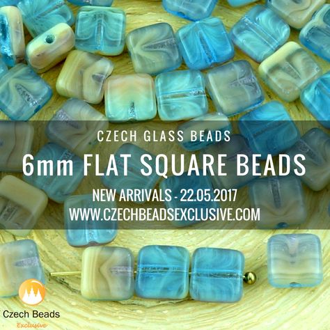 These handmade colorful Czech Glass 6mm Flat Square Beads will make your jewelry looking perfect in each detail of design. They can be used in any kinds of beaded jewelry and look particularly beautiful. Simple shape gives jewelry makers much more design options. We at CzechBeadsExclusive have prepared for you [...] Square Beads Jewelry Ideas, Beads Jewelry Ideas, Square Beads, More Design, Square Bead, Bead Jewelry, Simple Shapes, Jewelry Maker, Beads Jewelry