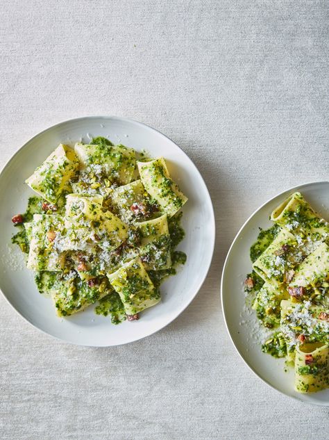 Is it necessary to blanch, then shock, the ramp greens? If you want a super-green (not khaki) pesto, it is. Homemade Pasta Sauce Recipe, Ramp Pesto, Summer Pasta Recipes, Spring Pasta, Stock Your Pantry, Cherry Tomato Sauce, Pasta Alternative, Pasta Sauce Homemade, Best Pasta