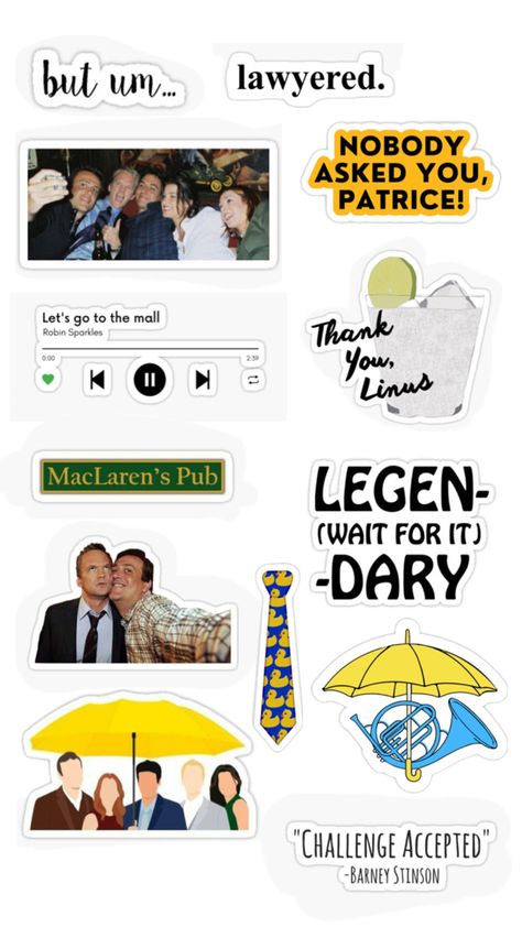 Himym Stickers, The Bigbang Theory, Barney Stinson, Challenge Accepted, I Series, How I Met Your Mother, Bigbang, Letting Go, Bullet Journal