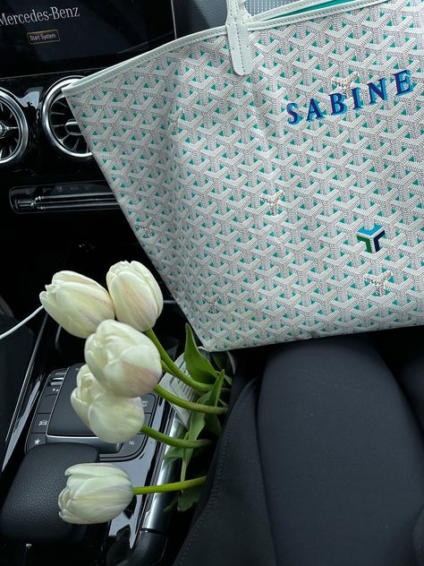 Goyard Bag, Personalize Bag, Flowers