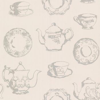 Designer Selection Tea Cup Wallpaper Cream / Taupe Tea Cup Wallpaper, Teacup Wallpaper, Cup Wallpaper, Wallpaper Cream, Wallpaper View, I Love Wallpaper, Shabby Chic Porch, Shabby Chic Background, Shabby Chic Office