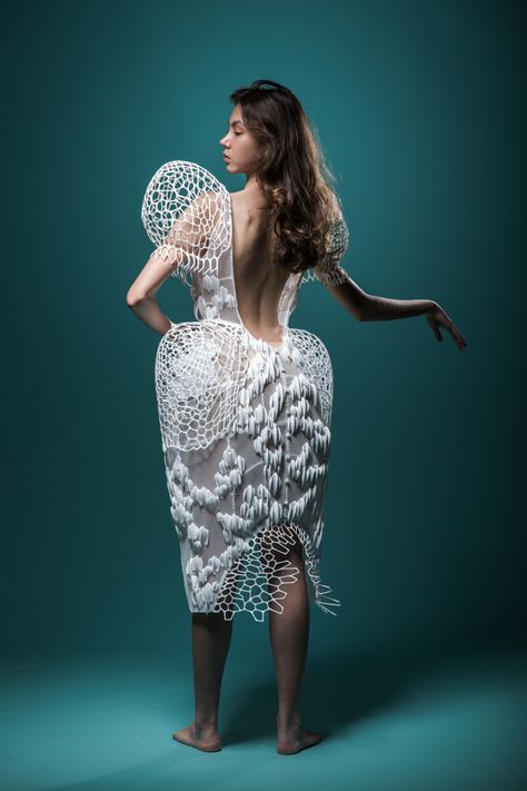 3d Printed Dress, 3d Printed Fashion, Fantastic Fashion, Computational Design, 3d Printing Fashion, Fashion Architecture, Fashion Technology, Printed Fashion, Stunning Nature