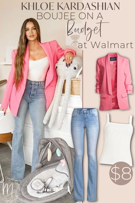 bouge on a budget Boujee On A Budget Outfits, Boujee On A Budget, Chic Outfits Classy, Budget Outfits, Blog Instagram, Pink Blazer, Classy Chic, Wardrobe Style, Khloe Kardashian