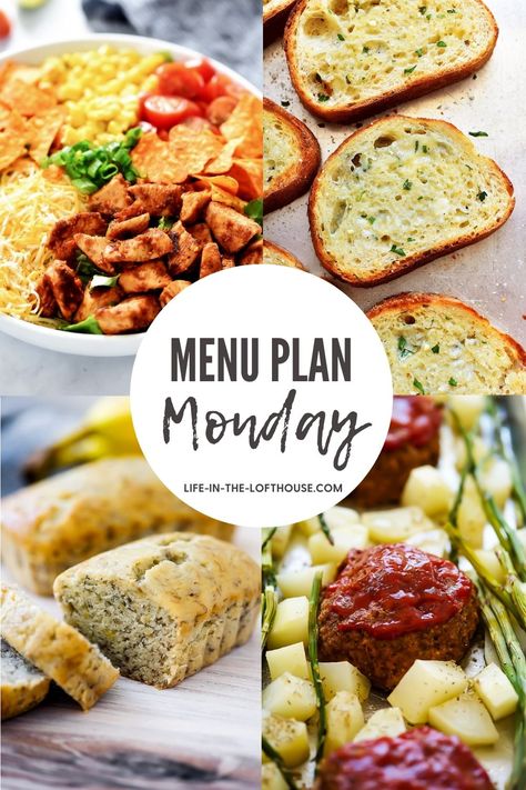 Menu Plan Monday #371 - Life In The Lofthouse Meal List, Life In The Lofthouse, Pantry Meals, Meal Planning Board, Meatloaf Dinner, Lowering Cholesterol, Meal Planning Menus, Sunday Dinners, Gluten Free Main Dishes