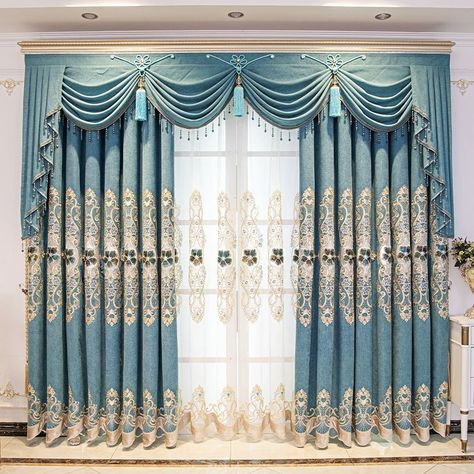 Luxury Curtains Living Room, Curtain Pelmet, Chenille Curtains, Window Brands, Curtains Living Room Modern, Curtains Blackout, Curtain Headings, Luxury Curtains, Elegant Curtains