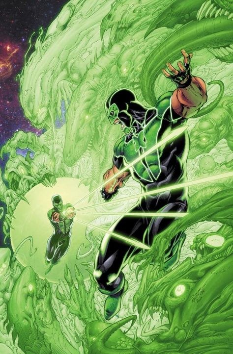 Green Lantern Simon Baz in action, against himself? Energy Constructs, Simon Baz, Green Lantern Costume, Brett Booth, Green Lanterns, Lantern Corps, Green Knight, Super Powers Art, Green Lantern Corps