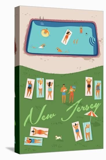 'New Jersey - Aerial Pool Scene & Lawn - Lantern Press Artwork' Art Print - Lantern Press | Art.com Pool Artwork, Lawn Art, Art Print Display, Free Canvas, Stock Art, Antique Maps, Support Artists, Art Ink, Las Vegas Nevada