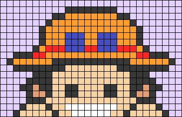 One Piece Alpha Pattern, One Piece Perler Beads, One Piece Pattern, Portgas D Ace One Piece, Ace One Piece, Modele Pixel Art, Portgas D Ace, Graph Crochet, Xstitch Patterns