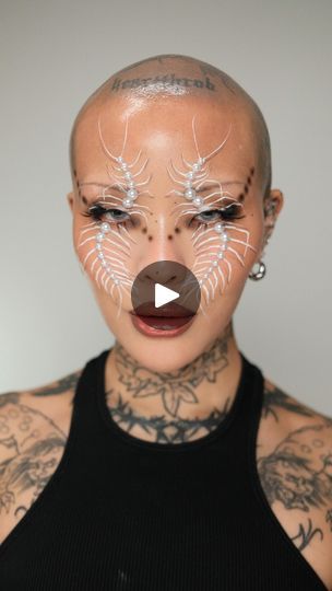 Is It Halloween Yet, Grey Eyebrows, White Face Paint, Avant Garde Makeup, Insect Collection, White Lenses, For Eyes, White Face, Editorial Makeup