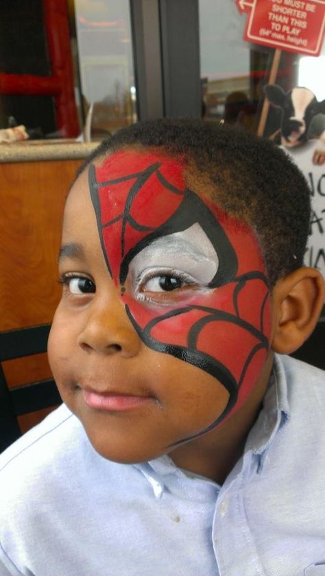 Corey Morgan - spider man Spider Man Makeup Easy, Spider Man Face Paint Easy, Spider Man Makeup, Spider Man Face Makeup, Spiderman Halloween Face Paint, Facepainting Spiderman Easy, Spiderman Makeup, Spider Man Face Paint, Superhero Face Painting