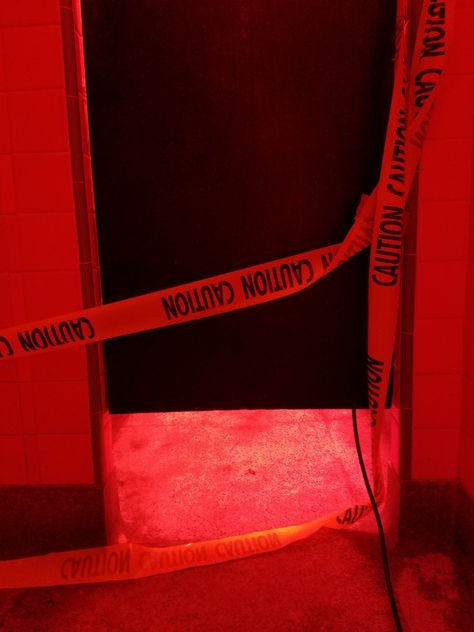 Caution tape in an abandoned building with red lighting Caution Tape Aesthetic, Caution Aesthetic, Red Light Room, Logan Bennett, Red Lighting, Red Aesthetic Grunge, Caution Tape, Scene Aesthetic, Lizzie Hearts