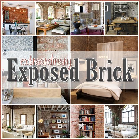 Brick Wall Ideas, Interior Brick, Brick Interior Wall, Brick Interior, Brick Decor, Brick In The Wall, Eclectic Bathroom, Cottage Market, Old Apartments