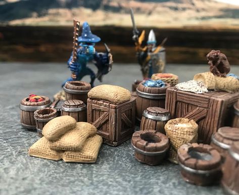 Tutorial: Crate Stack Scatter Terrain for Wargames or Dungeon Dressing Dnd Scenery Diy, Dnd Scatter Terrain, Dnd Scatter Terrain Diy, Diy Dnd Terrain, Dnd Diorama, Dnd Snacks, Dnd Buildings, Medieval Forge, Dungeons And Dragons Diy